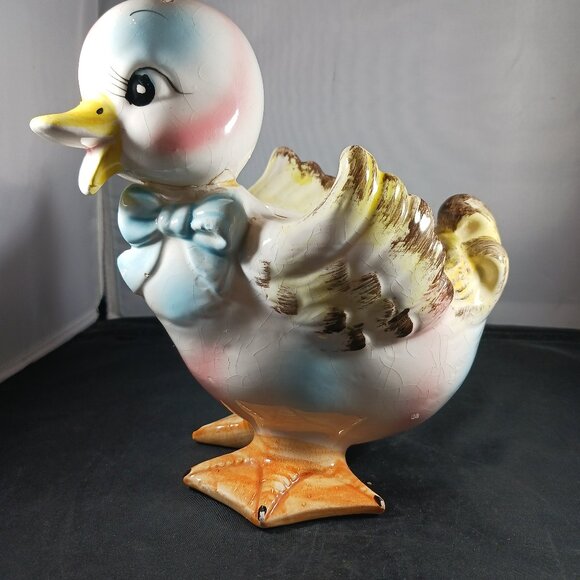 Vintage Relpo Samson 1957  Large Duckling Chicken Planter Vase - Picture 2 of 12